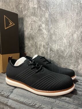 Vance Co Novak Men's Black Knit Casual Sneaker Oxford 8 wide